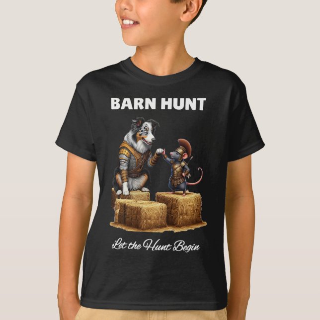 Camiseta Byrn Hunt Lover - Warrior Rat Blue Merle Tri Borde (Anverso)