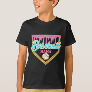 Camiseta Bysebyll Mama Home Plate Helado Goteo Con Salpicad