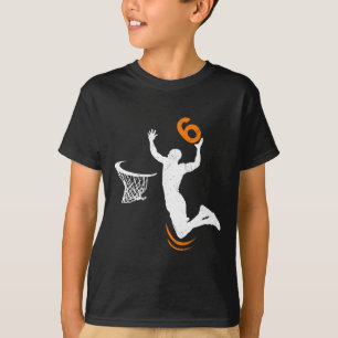 Camiseta Bysketbyll de 6 años Dunk Boys de fiesta de cumple