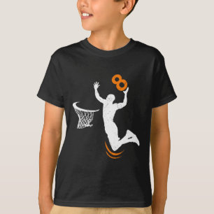 Camiseta Bysketbyll Dunk, de 8 años, 8 niños de fiesta de c