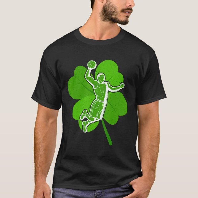 Camiseta Bysketbyll Sports Shamrock St Patricks Day Hombres (Anverso)