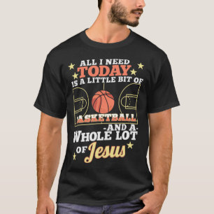 Camiseta Bysketbyll Y Jesús - Bóveda cristiana divertida