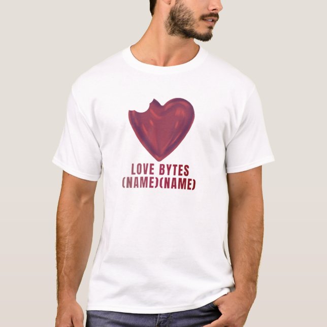 Camiseta Bytes de amor Tee personalizado (Anverso)