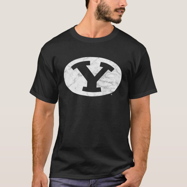 Camiseta BYU Cougars Distressed Primary (Anverso)
