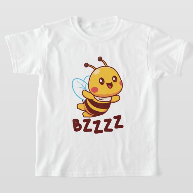 Camiseta BZZZ Abejas Infantiles Cutas para Niños - Abeja Pe (Distribución)