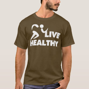 Camiseta C216 SALUDABLE EN VIVO Gym T Shirt Workout Fitness