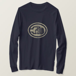 Camiseta C2B: C2B: Yel con logotipo BLU-Logotipo T de manga