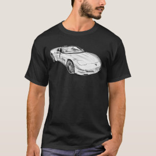 Camiseta C5 Corvette convertible Ilustracion de automóvil m