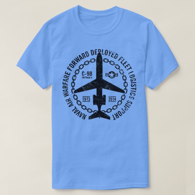 Camiseta C9B Skytrain II Apoyo logístico naval militar A (Diseño del anverso)