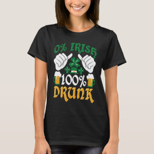 Camiseta C 0 Irlandés 100 Borracho Día de San Patricio