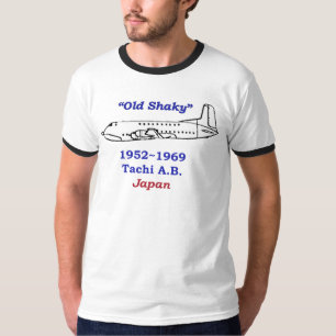 Camiseta C-124 Tachikawa tambaleante viejo AB Japón
