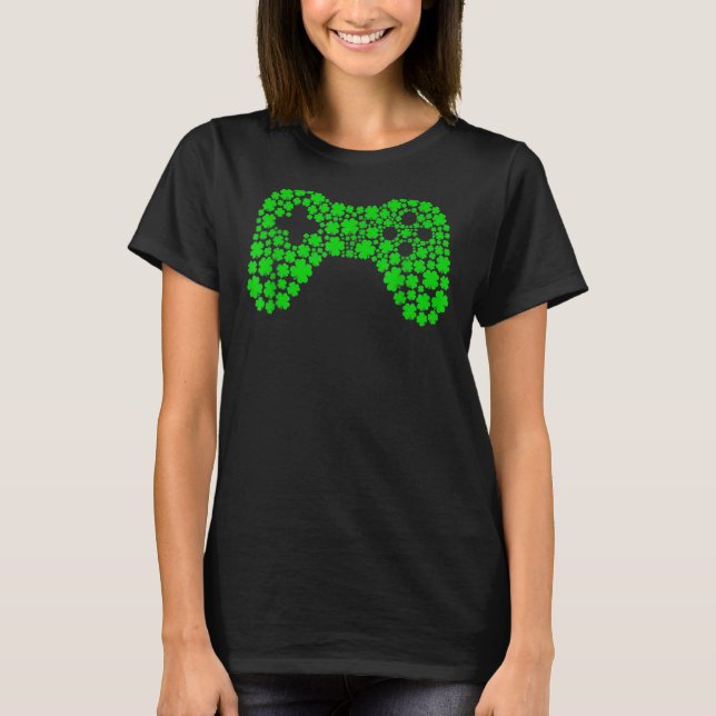 Camiseta C Control de videojuegos St Patrick's Day Boys Gam (Anverso)