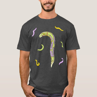 Camiseta C elegans Nematode Anatomy Illustration
