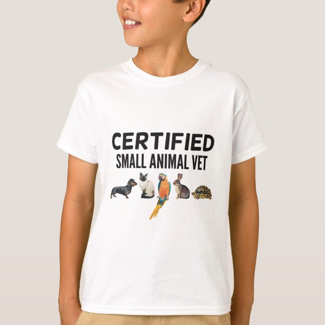 Camiseta C es para animales pequeños certificados (Anverso)