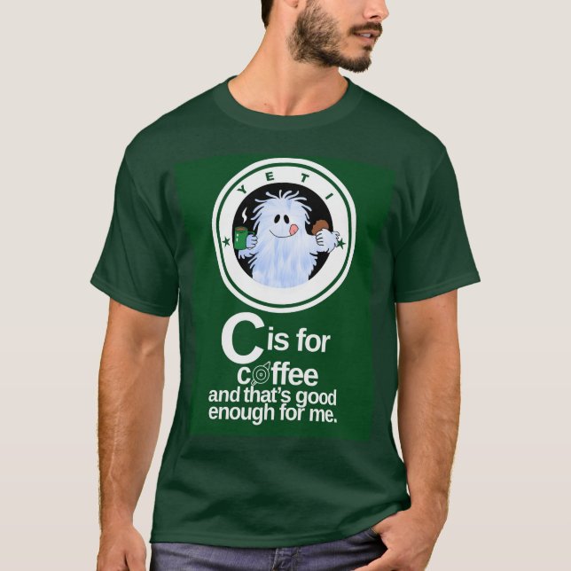 Camiseta C es para café (verde) (Anverso)