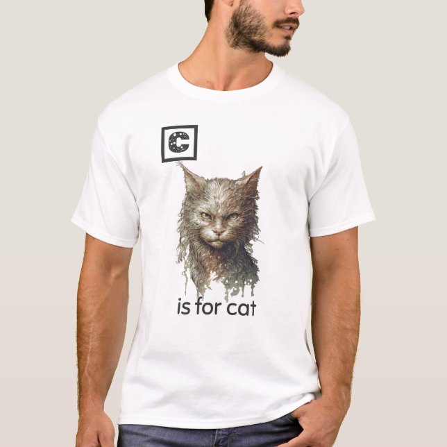 Camiseta C es para Cat T-Shirt (Anverso)