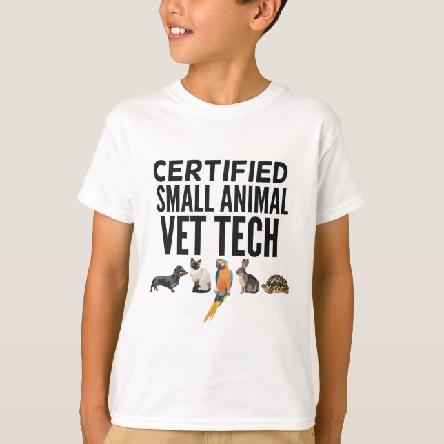 Camiseta C es para certificado Small Animal Vet Tech (Anverso)