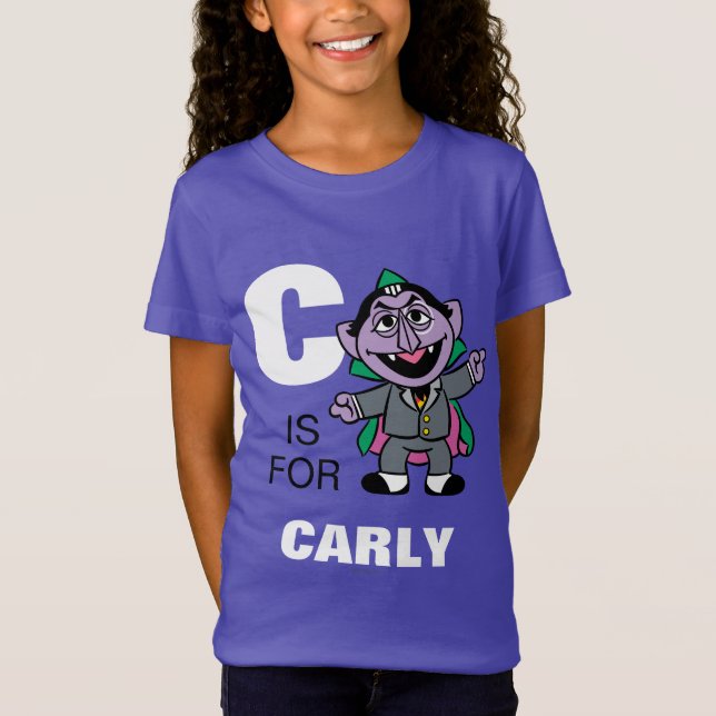 Camiseta C es para Count von Count | Añadir su nombre (Anverso)