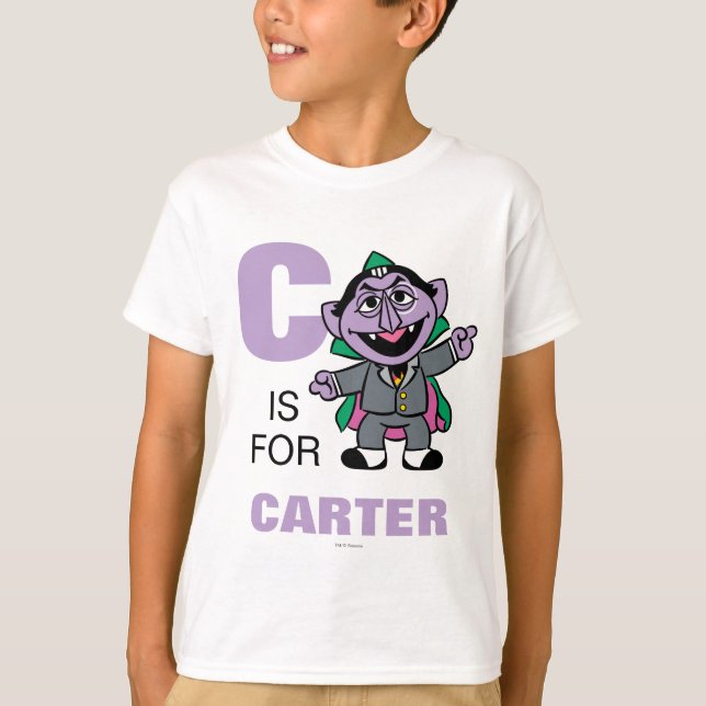 Camiseta C es para Count von Count | Añadir su nombre (Anverso)