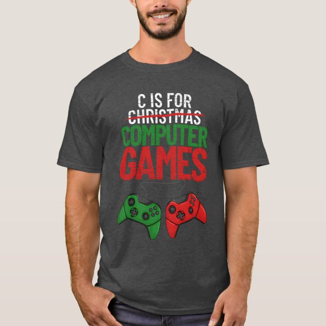 Camiseta C Es Para Juegos De Computadora Videojuego Gift Av (Anverso)