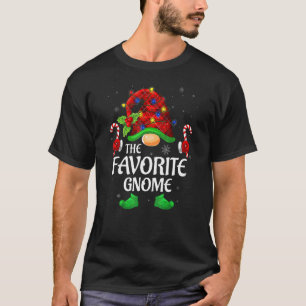 Camiseta C Favorito Gnome Búfalo Cuadro Rojo Familia Combin