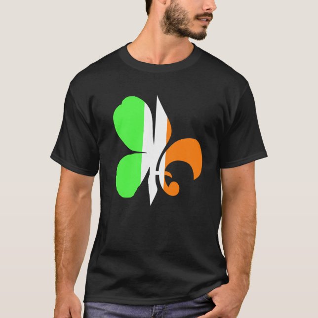 Camiseta C Fleur Louisiana Irish Cajun New Orleans St Patri (Anverso)
