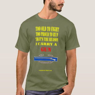 CAMISETA C.I.B., DEMASIADO VIEJO PARA LUCHAR, DEMASIADO ORG