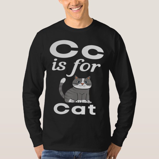Camiseta C Is For Cat Pre School Kindergarten Eacher Studen (Anverso)