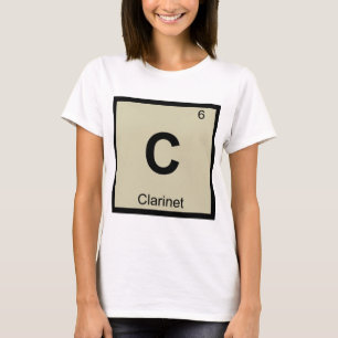 Camiseta C - Música de Clarinete Símbolo de la Tabla Periód