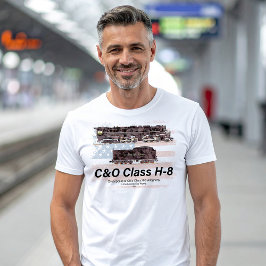 Camiseta C&O Clase H-8 Locomotora Allegheny - bandera ameri