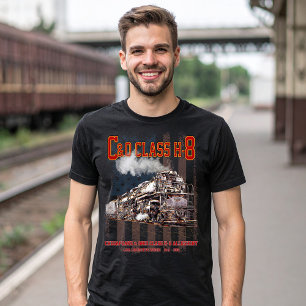 Camiseta C&O Clase H-8 Locomotora Allegheny - bandera ameri
