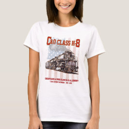 Camiseta C&O Class H-8 Allegheny Locomotive - American flag