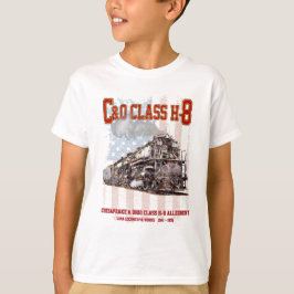 Camiseta C&O Class H-8 Allegheny Locomotive - American flag