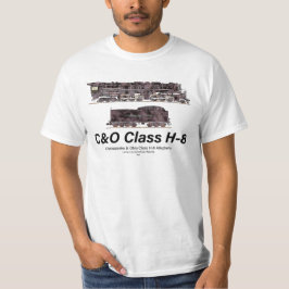 Camiseta C&O Class H-8 Allegheny Steam Locomotive Profile