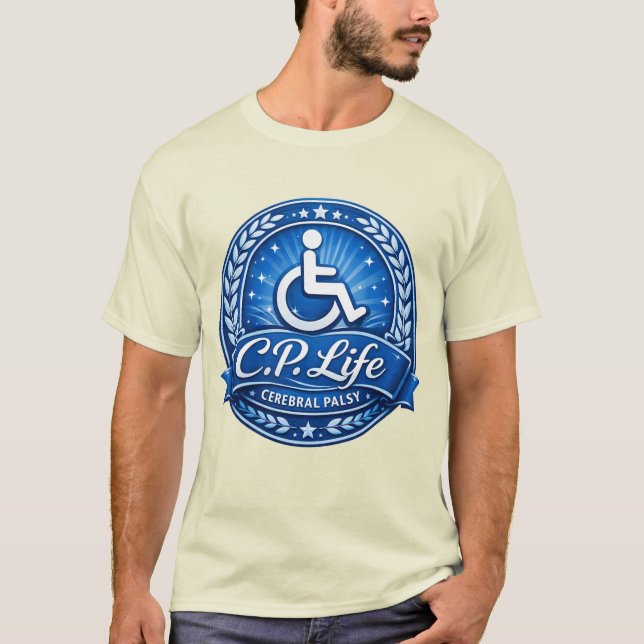 Camiseta C.P. Life - Diseño de Parálisis Cerebral Versión 1 (Anverso)
