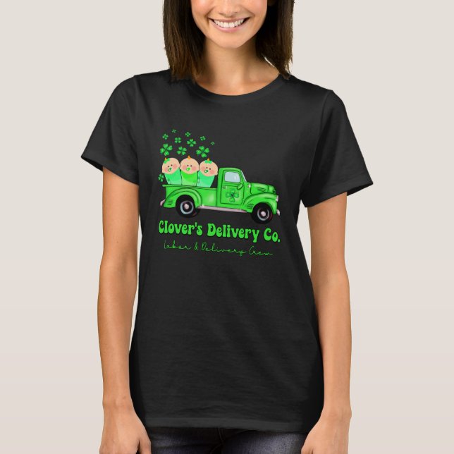 Camiseta C s Co  St Patrick s Day Labor And Delivery (Anverso)