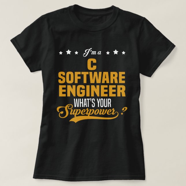 Camiseta C Software Engineer (Diseño del anverso)