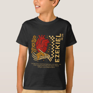 Camiseta C Versículo Bíblico Ezekiel 36-26 Corazón De Carne