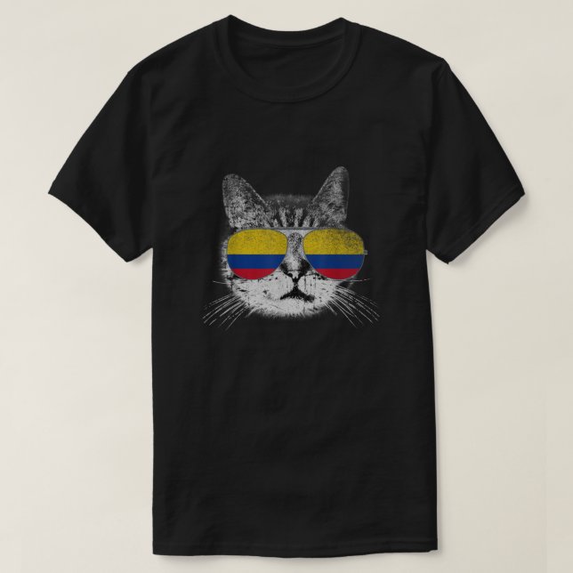 Camiseta Ca Colombia Bandera País Retro Funny Gif (Diseño del anverso)