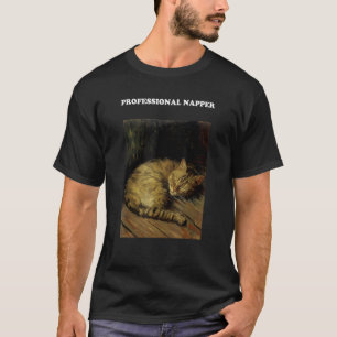 Camiseta Ca de gato profesional de napper para papá-Mom