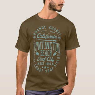 Camiseta Ca de Womens Huntington Beach Surf City Naranja