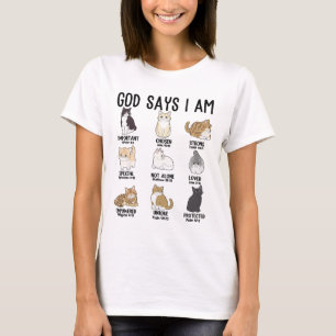 Camiseta Ca Dios dice que soy guapa Jesús Mujeres Jóvenes C