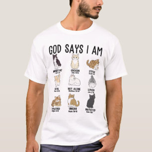 Camiseta Ca Dios dice que soy guapa Jesús Mujeres Jóvenes C