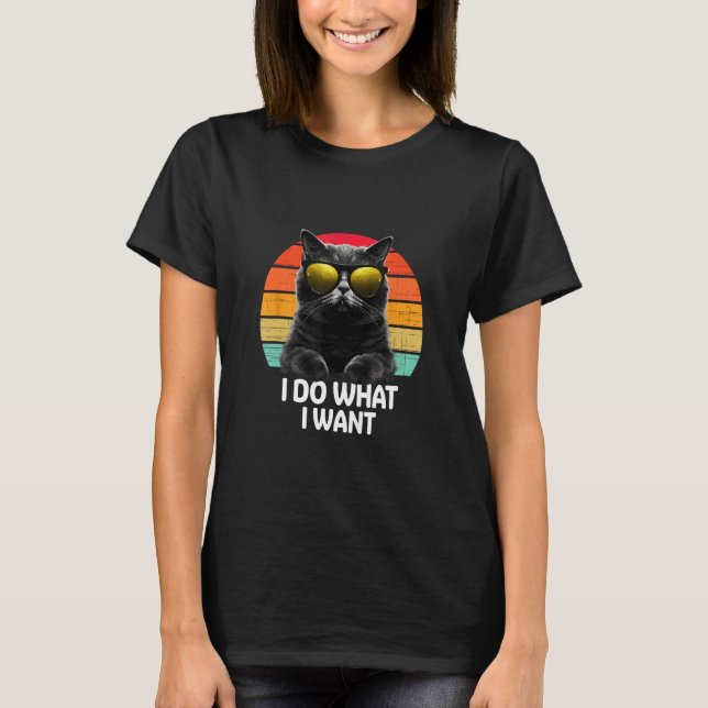 Camiseta Ca I Do What I Want Cat  Accessoires (Anverso)