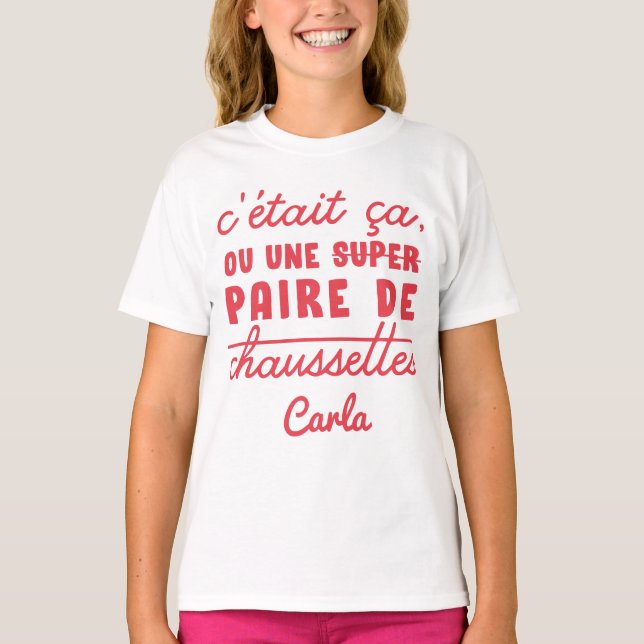 Camiseta Ça ou une paire de chaussettes (Anverso)
