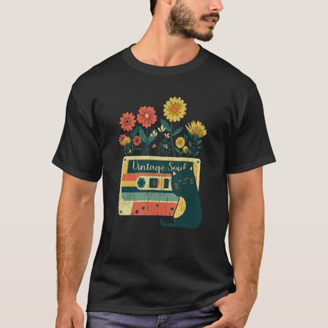 Camiseta Ca para Dama Retro Alma Flores Flor Silvestre (Anverso)