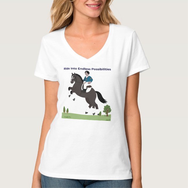 Camiseta Cabalgata hacia posibilidades infinitas | Inspira (Anverso)