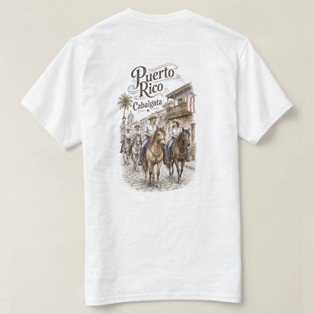 Camiseta Cabalgata Puerto Rico Nuestra Herencia (Reverso del diseño)