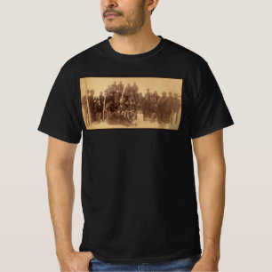Camiseta Caballería de Combate Negra Americana: Guerreros B