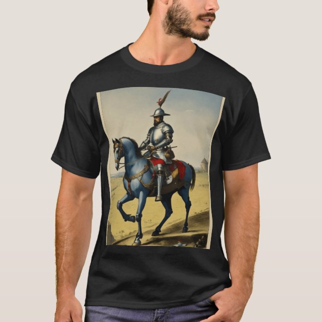 Camiseta "Caballero caballeroso a caballo - Eterno medieval (Anverso)
